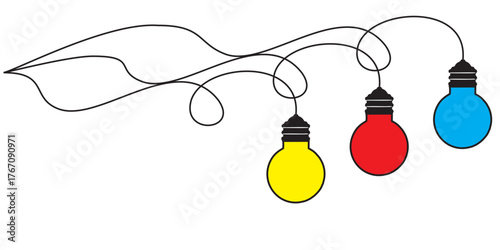 vector illustration of light bulbs