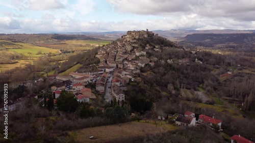 Medieval city of cordes sur ciel in the south west of france