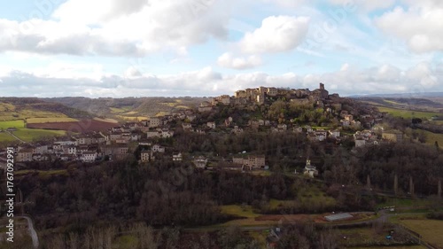 Medieval city of cordes sur ciel in the south west of france