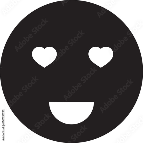 Heart Eyes Emoji Icon for Love and Affection