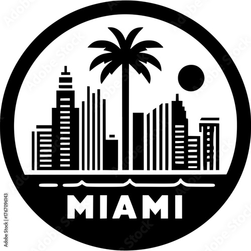 Miami Skyline Vector Icon