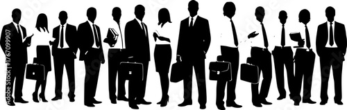 silhouettes of business people