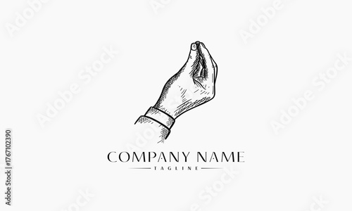 Hand Gesturing Italian "Money" Sign Sketch