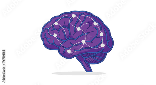 Visualizing the complex interconnected neural network of the human brain, essential for advanced cognitive function and holistic healthcare