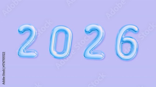Vibrant 2026 Neon Year Numbers On Bright Color Changing Background Animation For Celebration And New Year Visuals