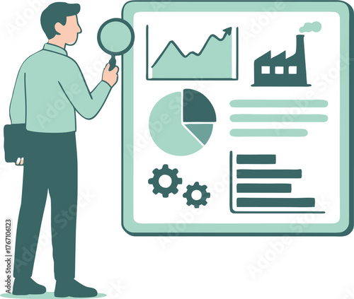 Analyzing business performance data for strategic growth and success with clear visualizations
