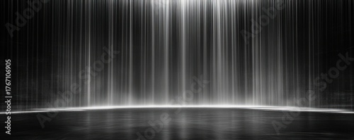 Abstract Waterfall, Dark Background, Stage Setting, Product Display