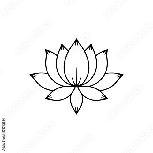 Elegant lotus flower symbol brings peace and tranquility to any design project