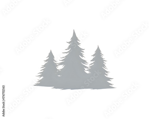 Silhouetted Evergreen Trees A Peaceful Outdoor Scene
