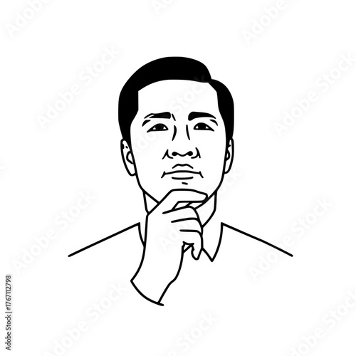 Thoughtful businessman contemplating ideas, seeking solutions with a pensive expression