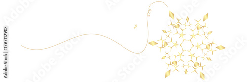 line art snowflake and christmas ball illustration christmas