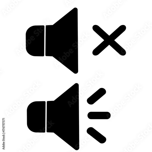 vector black speaker icon