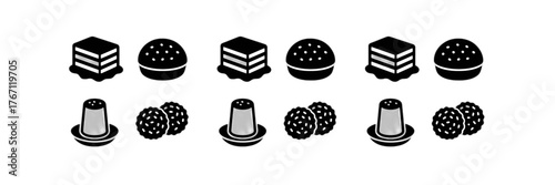 Cake icon set