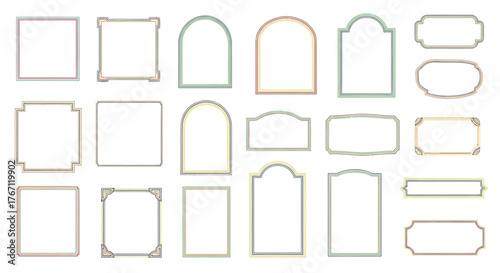Collection of Decorative Frames and Borders in Various Shapes and Styles for Design
