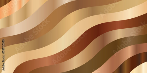 Abstract Wavy Metallic Stripes Background Design