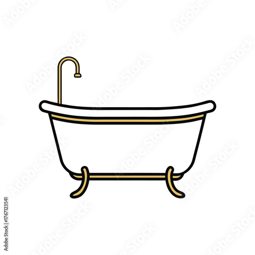 Luxury bathhouse spa vector illustration