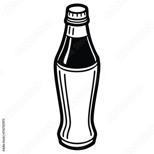 A bottle of beer and drink , a soda bottle