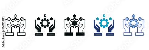 Expertise Icon Set Consisting of Multiple Styles Vector Illustration