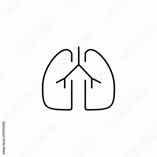 lung system icon sign vector