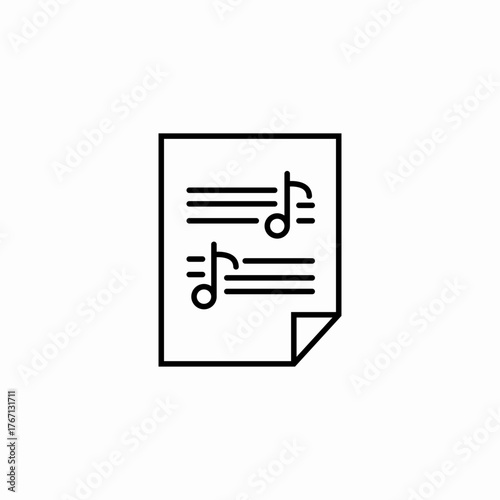 music theory learn icon sign vector
