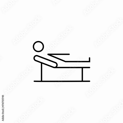 patient bed icon sign vector