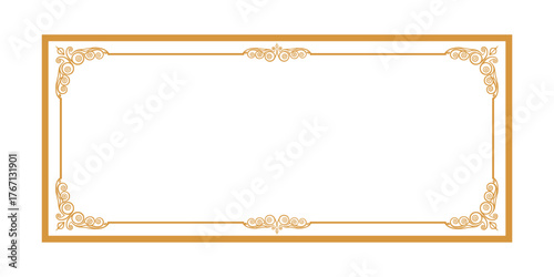 Decorative ornamental frame vector, elegant border certificate design template