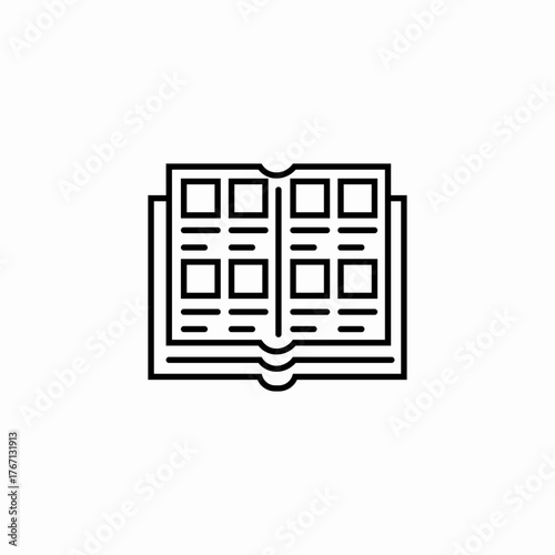 school yearbook icon sign vector