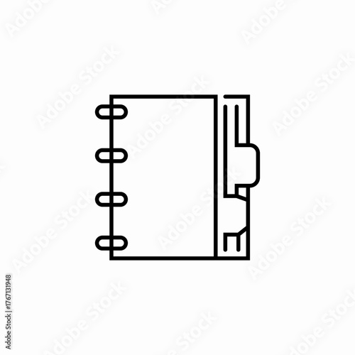 spiral book icon sign vector