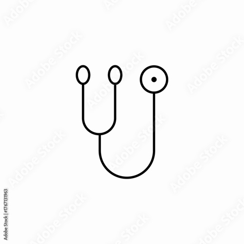 stethoscope tool icon sign vector