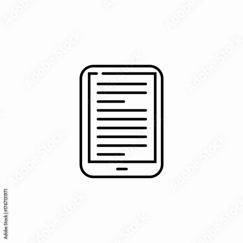 tablet book reading icon sign vector
