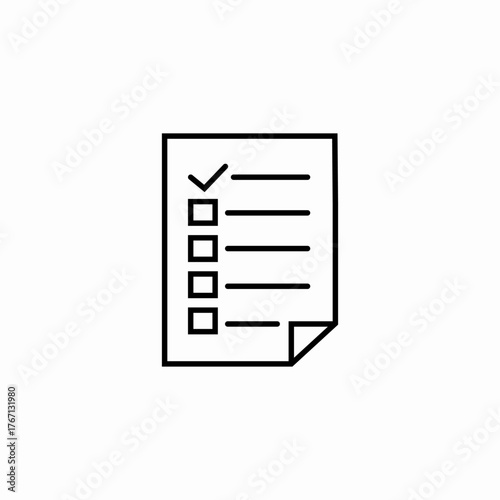 task checklist document icon sign vector