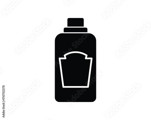 Ketchup bottle product illustration isolated on white background condiment or sauce container design