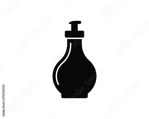 Oil pump bottle icon design for cooking product and beauty cosmetic label