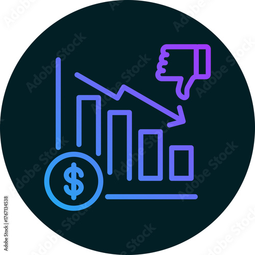 Disadvantage icon isolated on white background. vector illustration icon for business to consumer