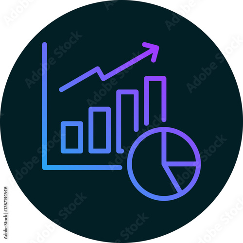 Statistics icon isolated on white background. vector illustration icon for business to consumer