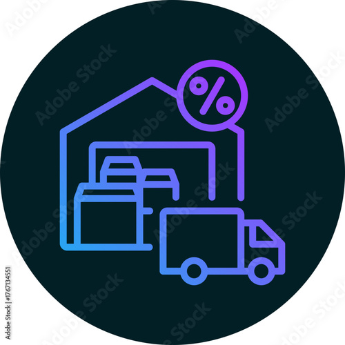 Wholesale icon isolated on white background. vector illustration icon for business to consumer