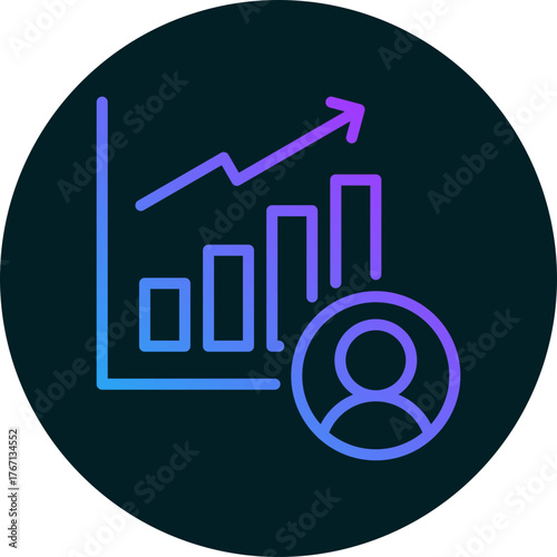Self growth icon isolated on white background. vector illustration icon for business to consumer