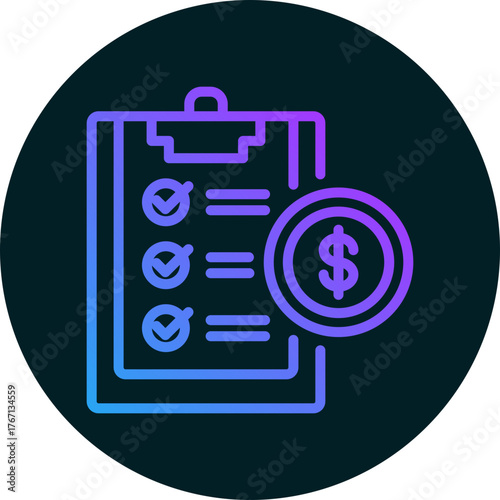 Price list icon isolated on white background. vector illustration icon for business to consumer