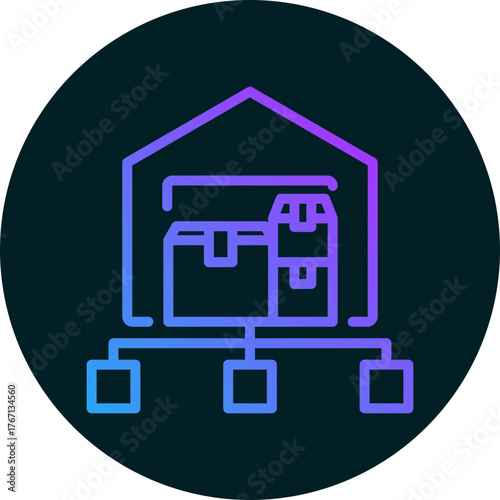 Distributor icon isolated on white background. vector illustration icon for business to consumer