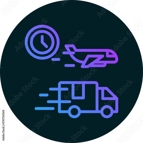 Fast delivery icon isolated on white background. vector illustration icon for business to consumer
