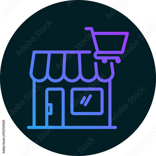 Retailer icon isolated on white background. vector illustration icon for business to consumer