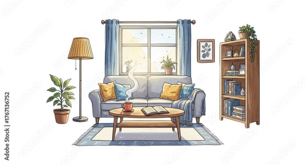Fototapeta premium wooden table and chair