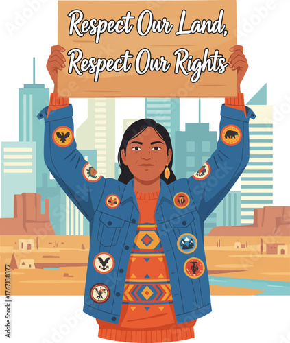 Empowering Youth Protest with Sign Advocating Land and Rights Respect in Urban Setting