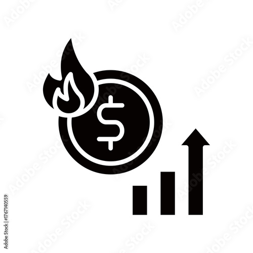 Inflation glyph icon