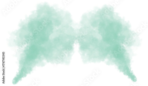 Mysterious teal smoke wings ethereal swirls abstract texture overlay art