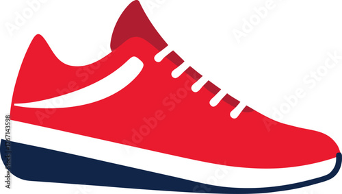 vector art of a sneaker on a white background