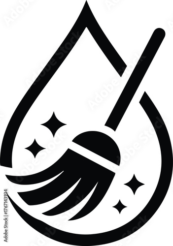 Clean sweep icon represents freshness and pristine results symbolizing hygiene and purity isolated on transparent background