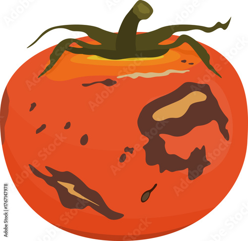 Illustration of a Spoiled Rotten Tomato