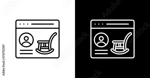 Retirement Account White Icon Set Design