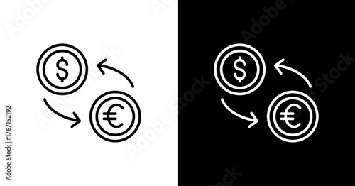 Exchange White Icon Set Design